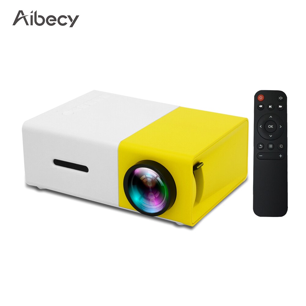 Aibecy Mini Tragbare LED Projektor Unterstützung 1080P 3D Visuelle Effekte 800 Lumen Multimedia Video Film Projektor Heimkino