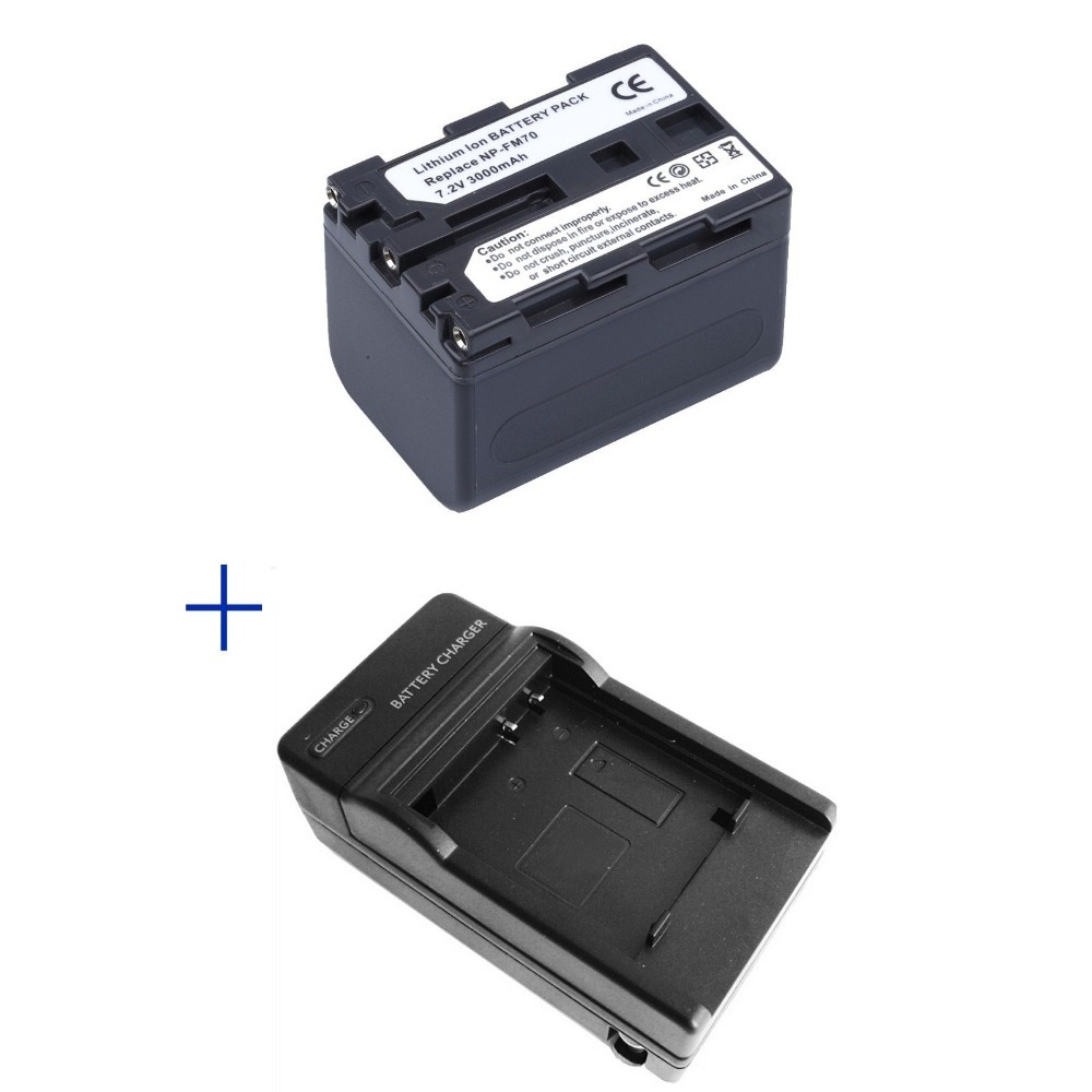 1 stücke NP-QM71 NP-FM70 FM70 Batterie + Ladegerät für Sony HVR-A1U DCR-TRV361 DVD301 UX1, Freies , für sony kamera zubehör