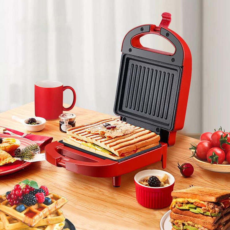Mini Elektrische Waffeleisen Sandwich Frühstück Maschine 200V Ei Kuchen Ofen Sandwichera Waffeln Maschine Toster 650W
