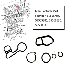 JEAZEA Motoröl Kühler Reparatur Bausätze Dichtungen 55566784 55565385 55568536 passen für Chevrolet Cruze Schall- Trax Zugabe 1,4 T Astra