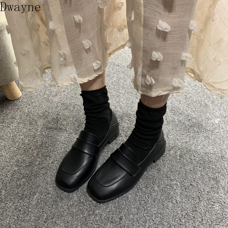 Britischen Hochschule Wind quadrat kopf wilden eins schuhe weibliche schick Hafen Wind kleine schuhe frauen flut frühjahr neue einzelnen schuhe