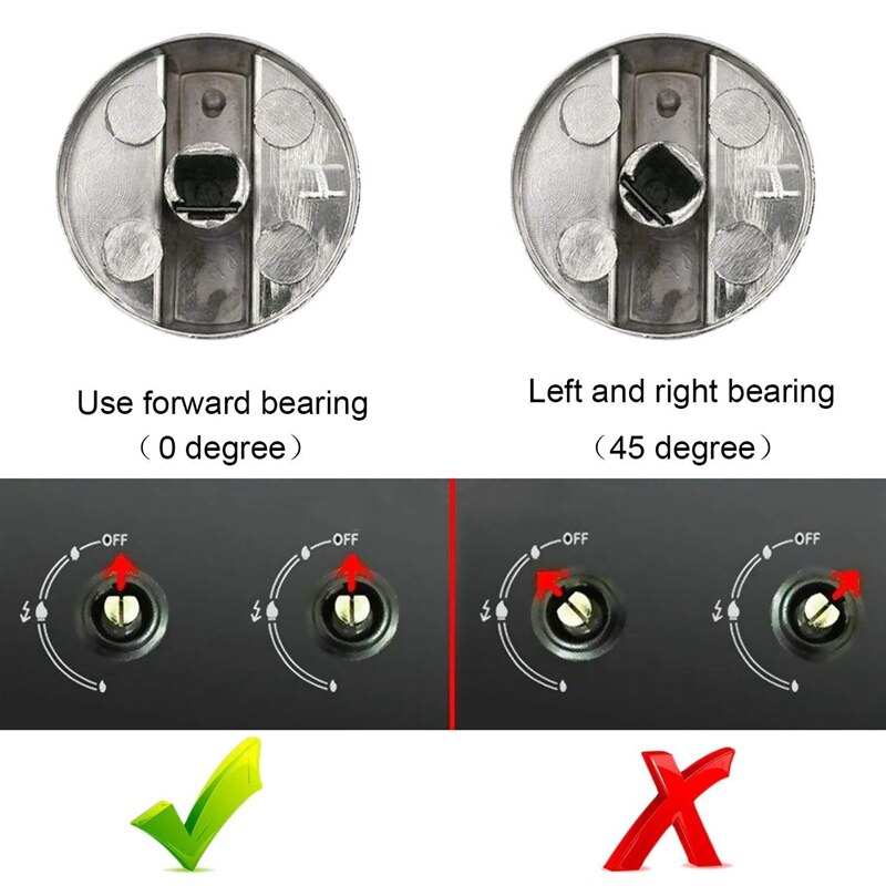 8 Stck zink-legierung rotierend schalten Kontrolle Knöpfe Ersatz Zubehör für Küche Herde Gasherd Ofen Kochfeld (Durchmesser: 8mm/ 0