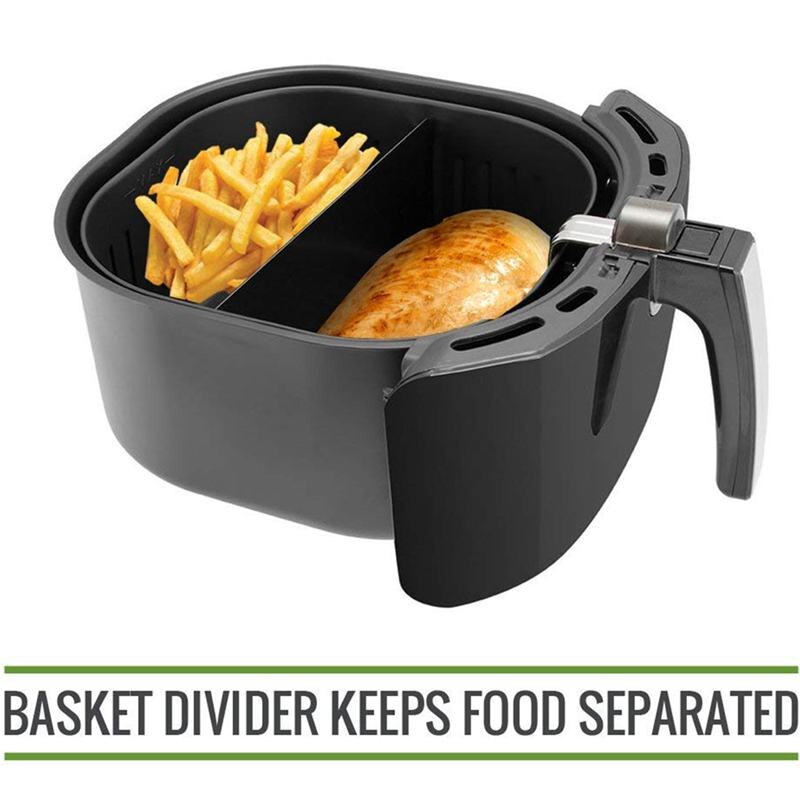 XL Luft Friteuse Kochen Teiler, Kompatibel mit 9 zoll Luft Friteuse Körbe. Luft Friteuse Korb Teiler Hält Lebensmittel Getrennt