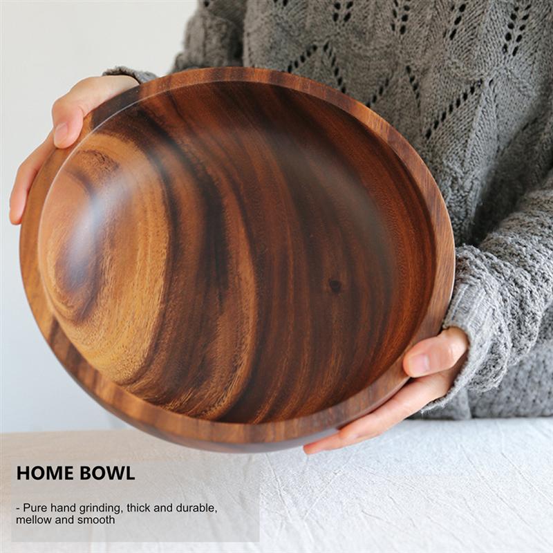 1pc Natürliche Kokosnuss Schüssel Obst Dekoration Obst Salat Nudel Schüssel Holz Reis Schüssel Handwerk Dekoration Haushalt Becken Salat Schüssel