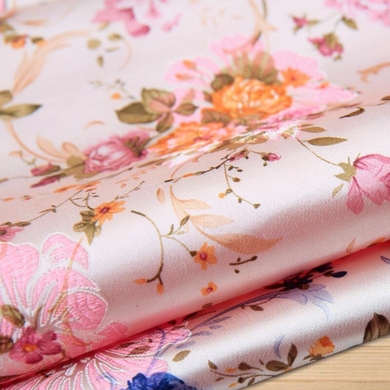 500cm * 75cm synthetische die Seide Rose brokat garten stil cheongsam kleid stoff handgemachte DIY hause weichen dekoration hochzeit kleid tuch