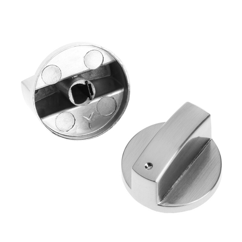 2Stck Schalter Gasherd Teile Metall Knopf Herde Backofen Küche Kontrolle Universal- Neue