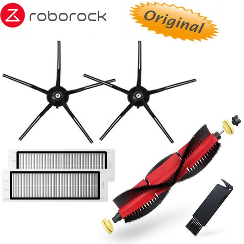 Original Roborock Neue Abnehmbare Wichtigsten Pinsel, 5 arme Silizium Seite Pinsel Rolle Pinsel Für Roborock S6 S50 S5max S6 MaxV S4 E4