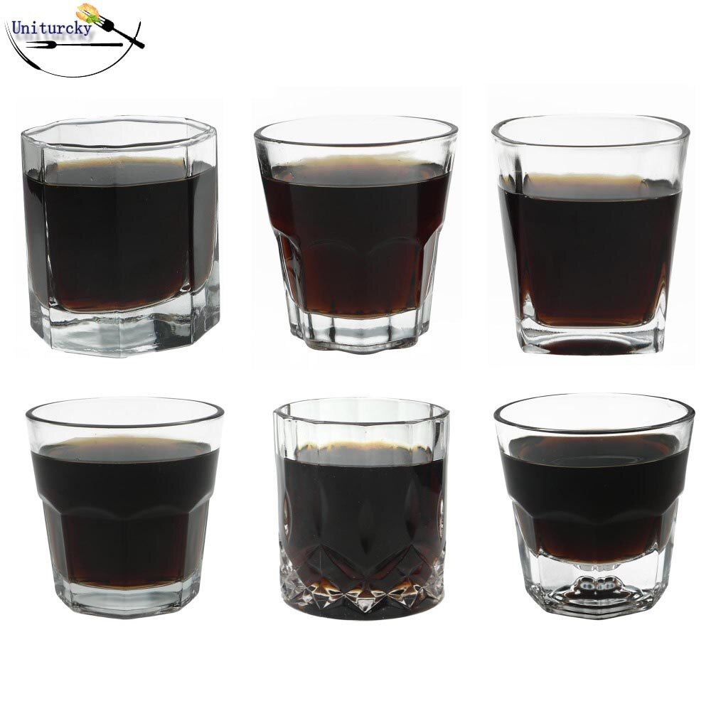 1-stück Tasse Wein Wodka Espresso Protein Platz Kristall Kaffee Glas Molke Whiskey Glas Glas Thermische Tasse Heimat Für Bar