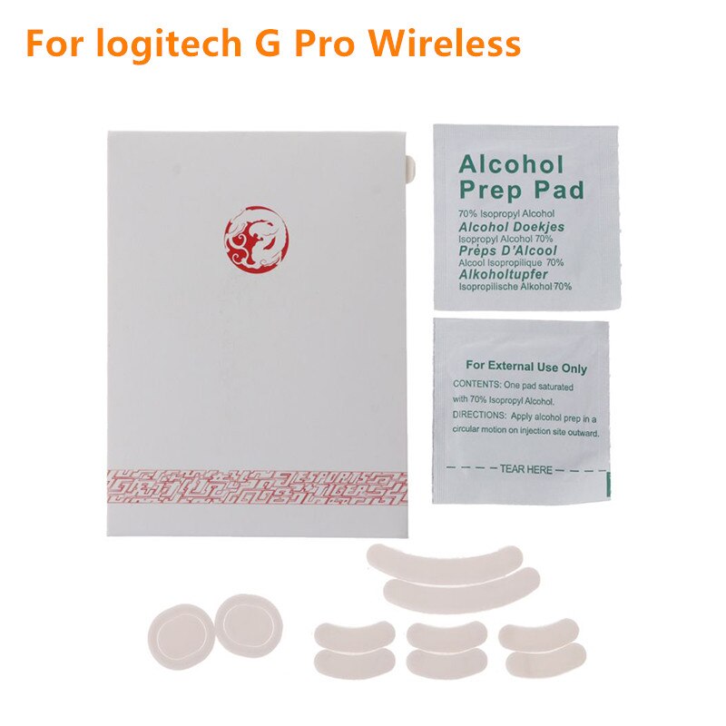 2 Sätze/paket Tiger Spielen Maus Füße Maus Schlittschuh Für logitech G Profi kabellos Weiße Maus Gleitet Kurve Rand