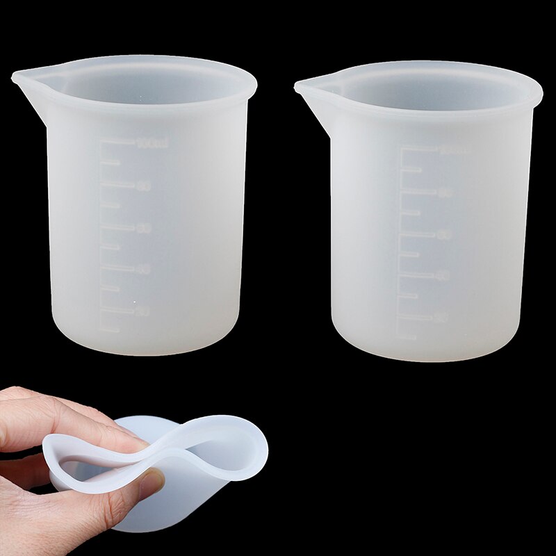2Stck Waschen freies Kieselsäure Gel messbecher DIY Hand werkzeuge mit skala 100ml mischen tasse Kieselsäure Gel Sauerei tasse