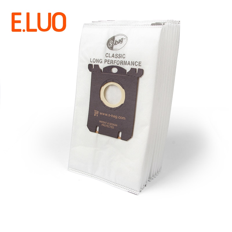 10 stücke S-Tasche weiß nicht-gewebte stoff staubsauger taschen und Filter staub taschen staubsauger teile für FC8202