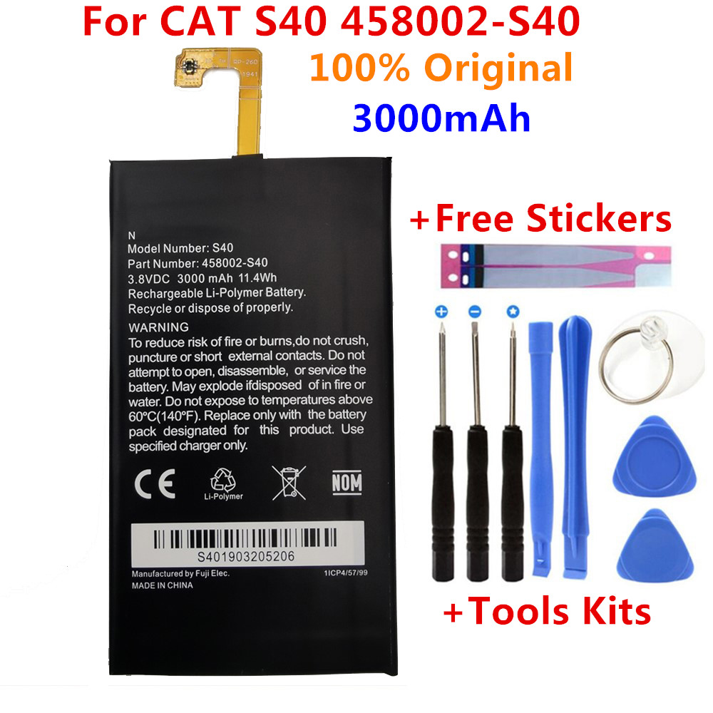 100% Original 3000Ah Batterie Ersatz für Raupe Katze S40 458002-S40 Batterien Bateria KATZE S40 BATTERIE + Werkzeuge