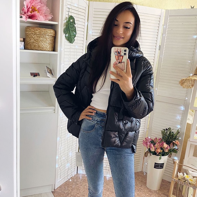 Frauen Winter jacke Parkas neue jugend schlank mit kapuze frauen Parkas jacke lässig Straße warmen herbst Winter Mantel jacke