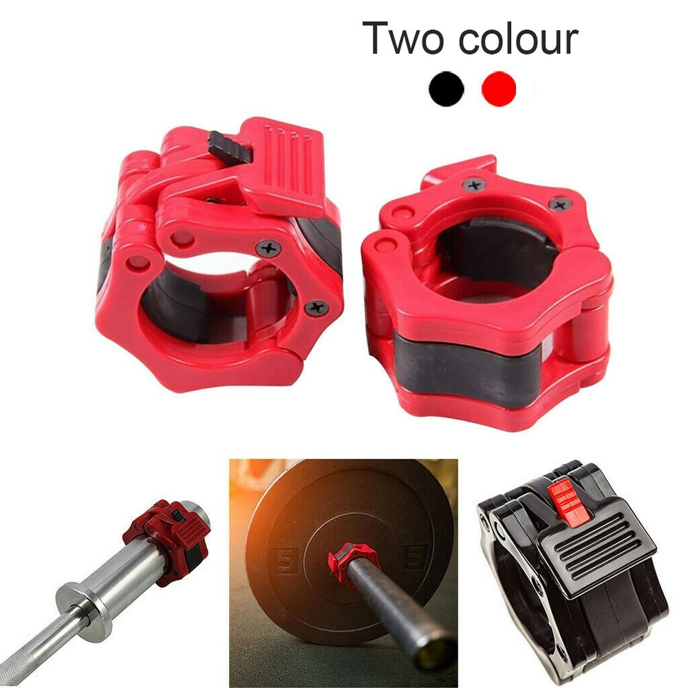 1 paar 25mm Spinlock Kragen Hantel Kragen Schloss Dumbell Clips Klemme gewichtheben Bar Turnhalle Hantel Fitness Körper Gebäude