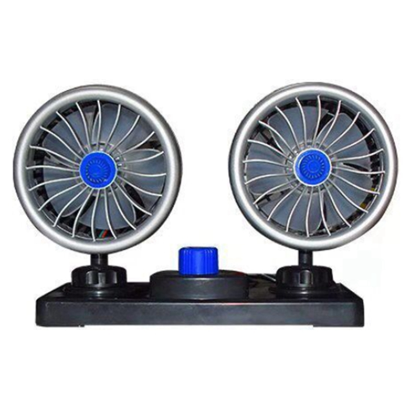 12V 360 Grad Alle-Runde Einstellbare Auto Auto Luftkühlung Dual Kopf Fan niedrig Lärm Auto Auto Kühler Luft Fan Auto Fan Zubehör