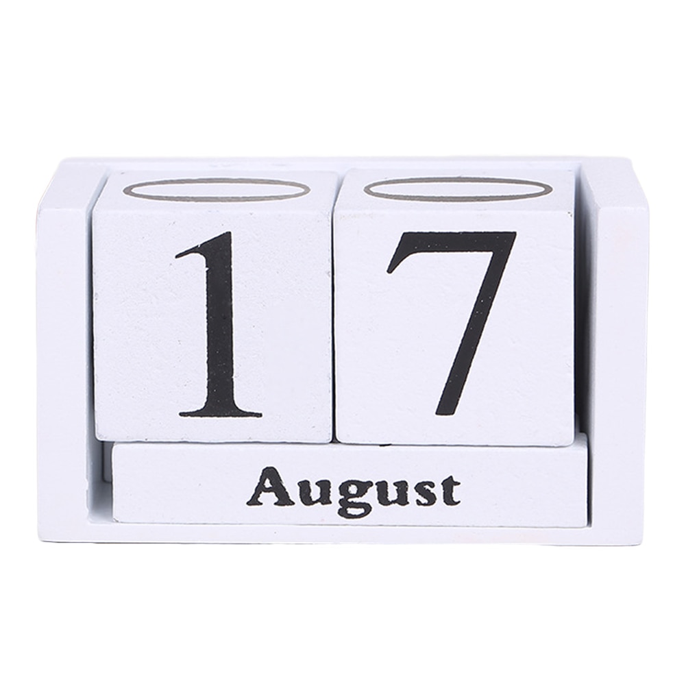 Wohnzimmer Heimat Sekretariat Dekor Schreibtisch Holz Block Holz Kalender Schreibtisch Dekoration Planer DIY Wiederverwendbare Monat Datum Anzeige
