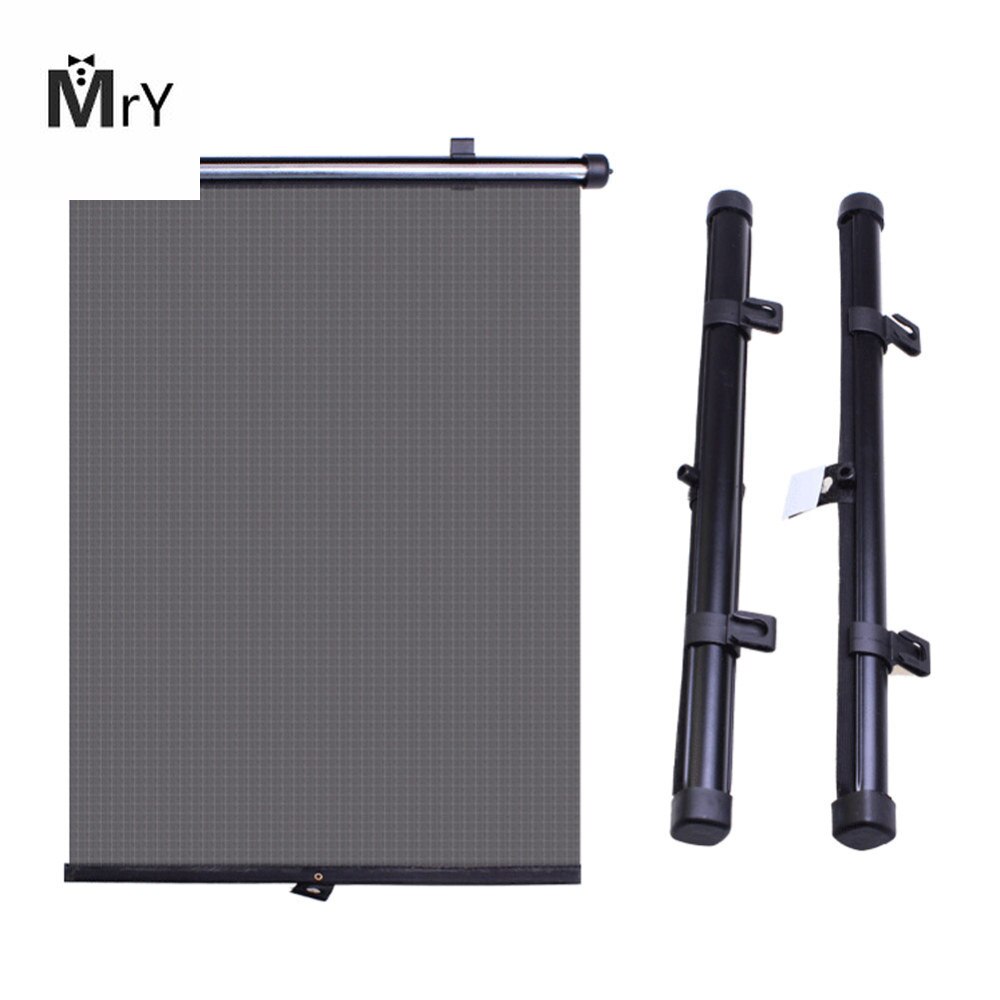 2Stck Auto Automatische Fenster Sonne Block Rollos Schattierungen mit 6 Saugnäpfe Automatische Versenkbare Auto Fenster Universal- Rolle B