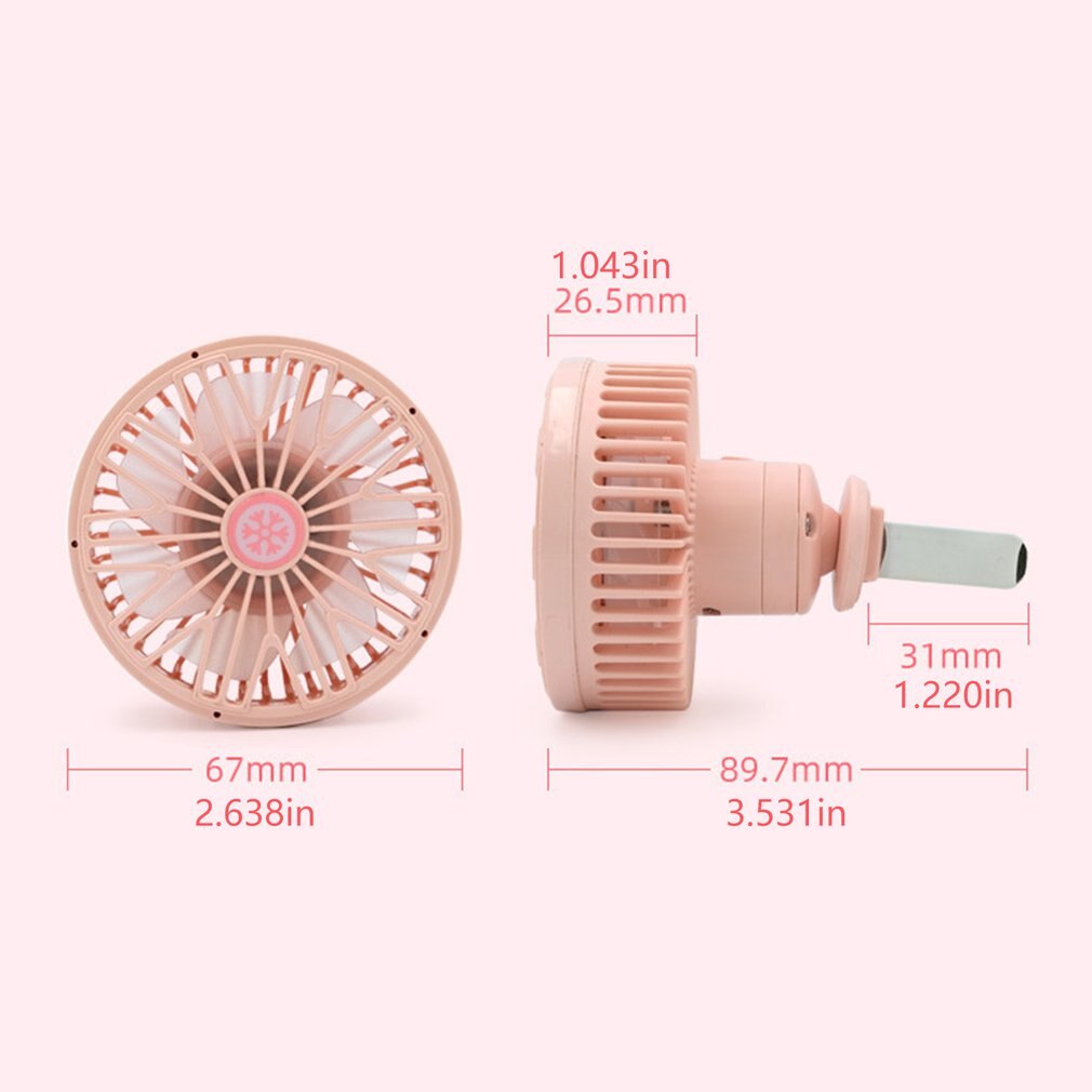 Bunte Auto usb Fan 360 Grad Drehbare LED-leuchten USB Energie Auto Auto Leistungsstarke Luft Fan Für Auto Luft entlüften Montiert