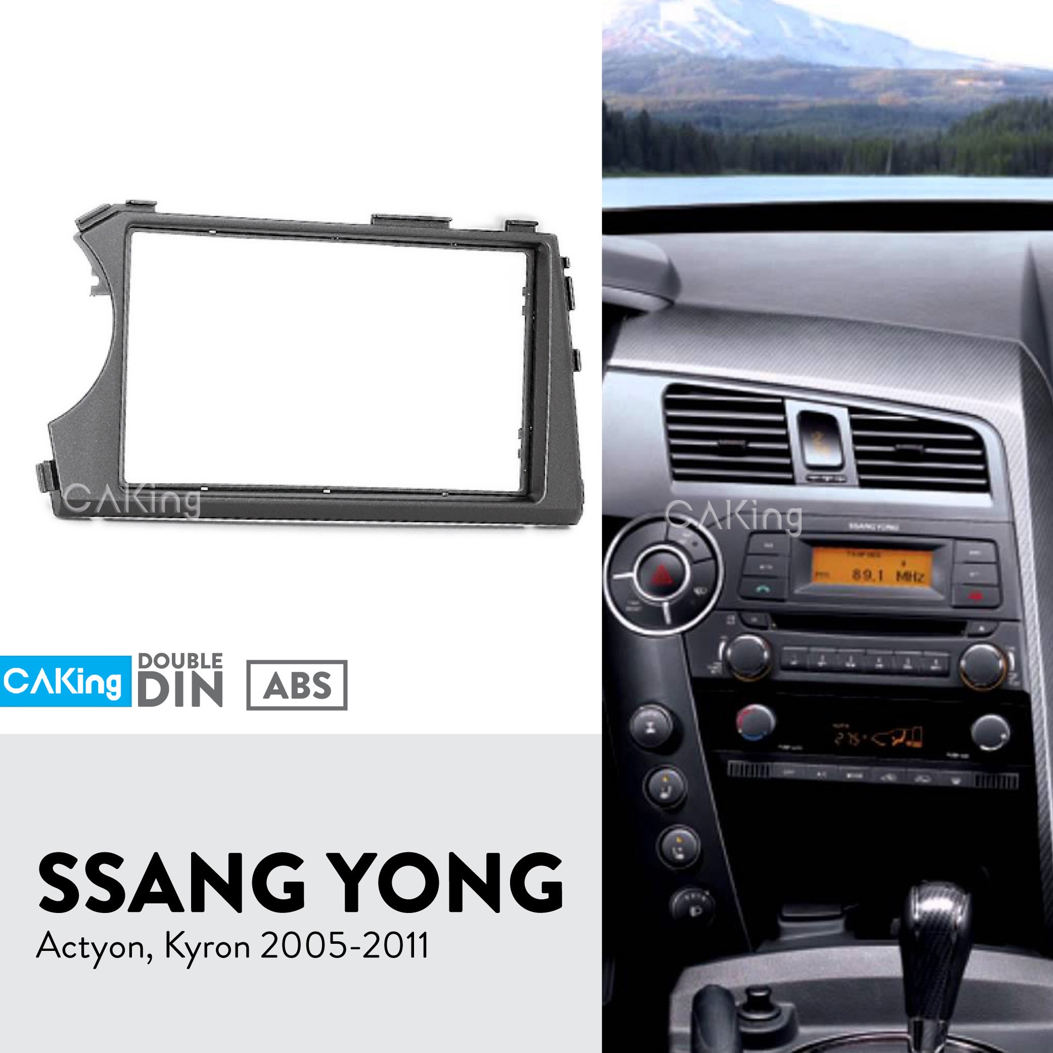 Auto Faszie Radio Tafel für SSANGYONG Actyon, Kyron 2005 (Verknüpfungen Rad) Bindestrich Bausatz facia Platte Konsole Adapter Lünette Abdeckung trimmen