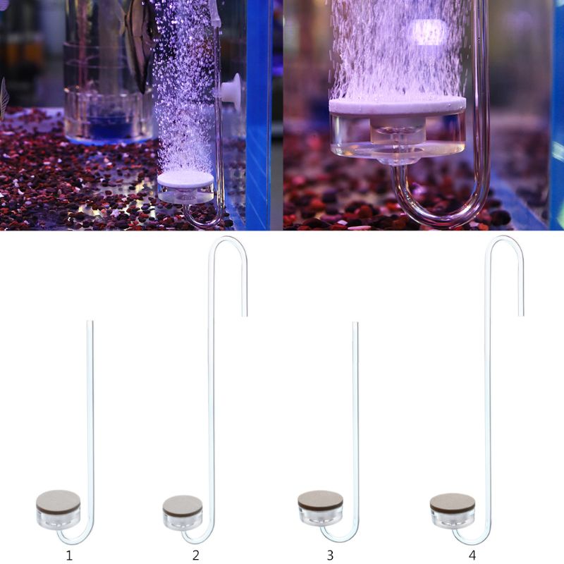Aquarium Co2 blasiert Diffusor Luft blasiert Disk Zerstäuber Arcylic Rohr mit Saug