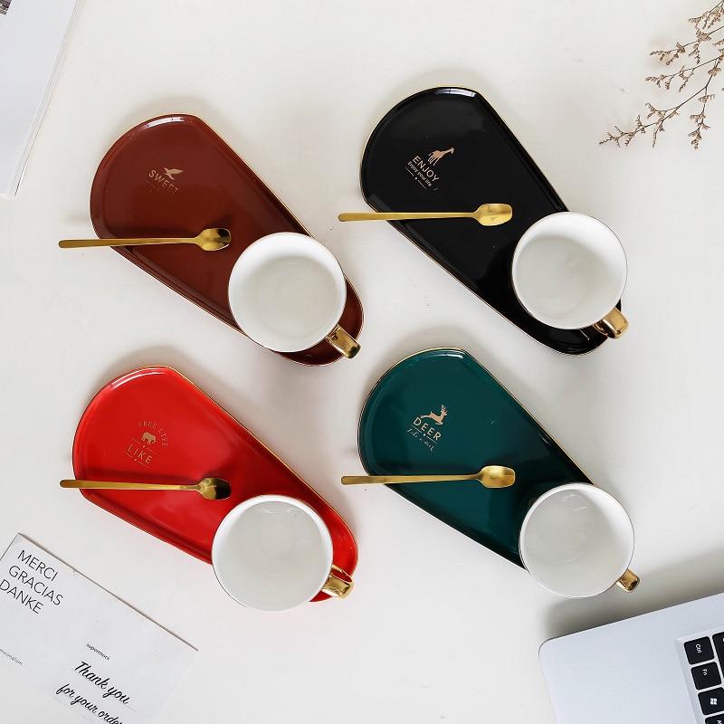 Hersteller Direkt Verkaufen Kaffee Tasse Erzähler Farbe Glasierte Kaffee Tasse Gesetzt Keramik Tasse Untertasse nordisch Nachmittag Tee Tasse