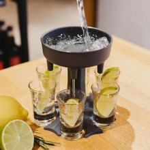6 schuss Glas Spender Halfter Wein Whiskey Bahre Spender Gestell Bar Zubehör Caddie Schnaps Spender Party Spiele Trinken Werkzeug