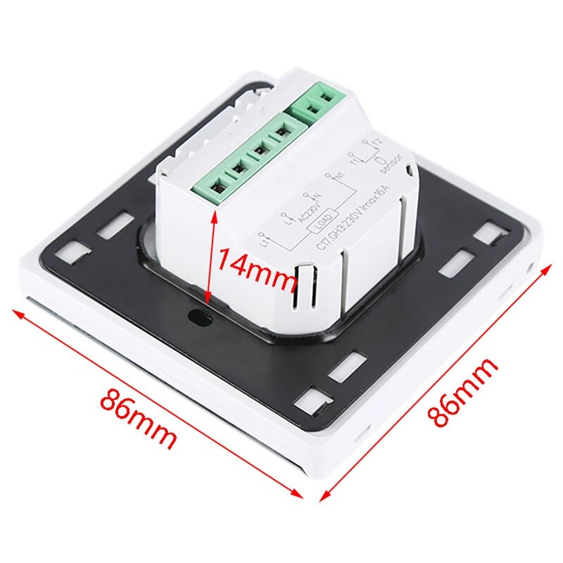 groß C17 Elektrische Heizung 16A Presse Sn Ohne WiFi Verdeckte LCD Anzeige Thermostat Elektrische Heizung Thermostat