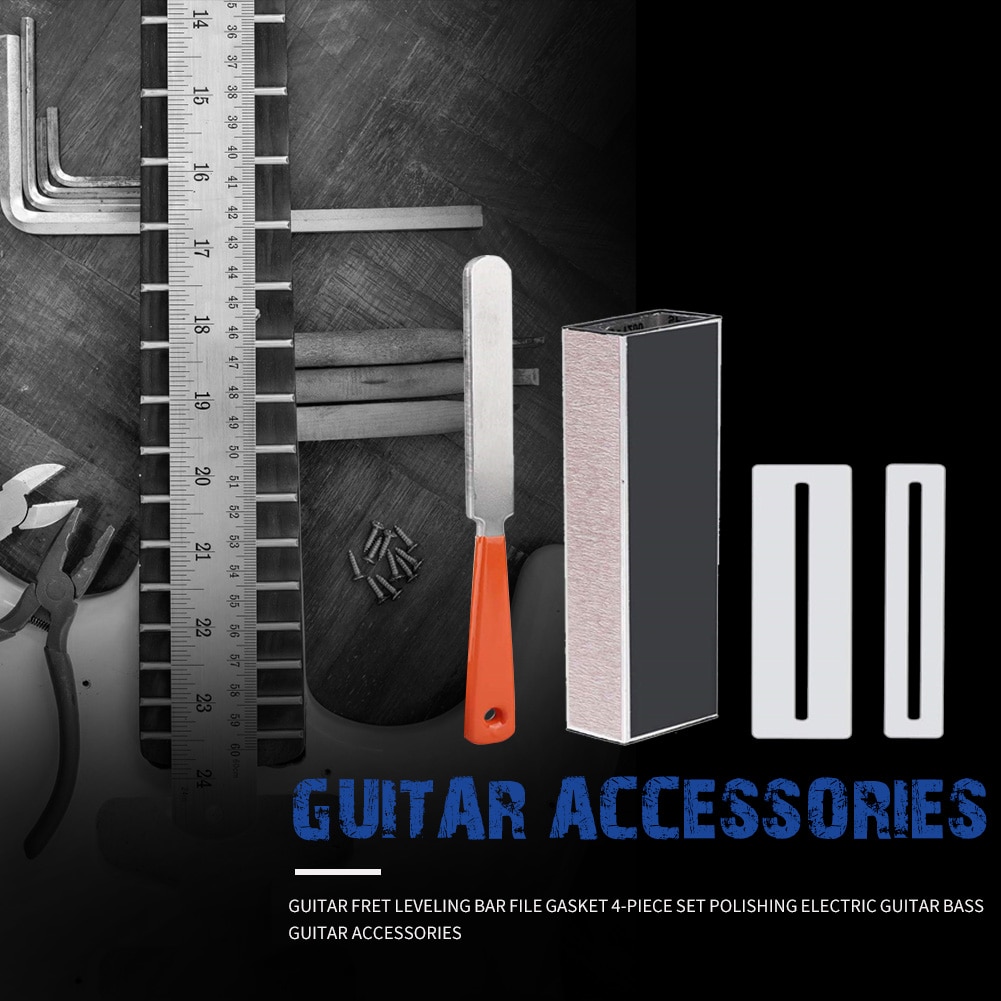 Gitarre Gitarrenbauer Werkzeug-Bausatz Gehören Bund Gummi Hammer Gitarre Bund Krönung Datei Nivellierung Werkzeug Schleifen Protektoren Reparatur Teil einstellen