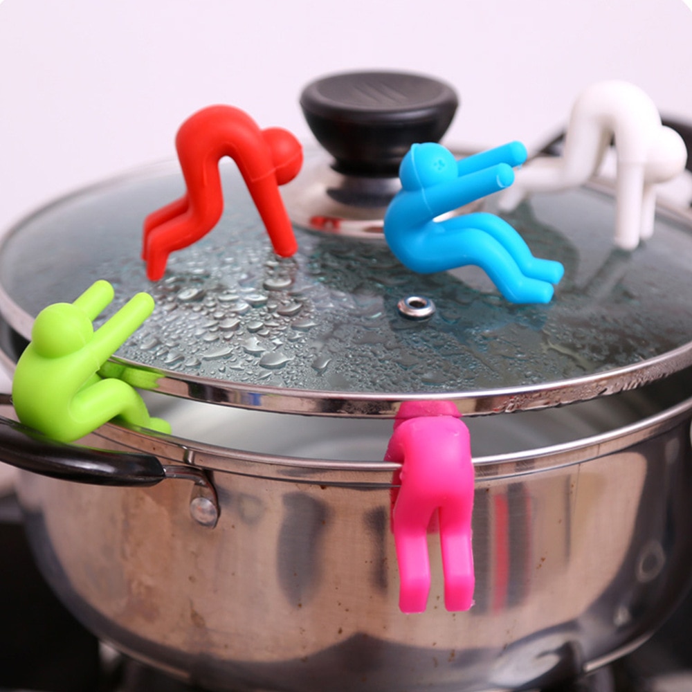 2 stücke Kreative Erhöaufgehängt Topf Abdeckung Silikon verschütten-nachweisen Anti-überfüllt Werkzeuge praktisch Halfter Kochen Werkzeuge Küche zubehör