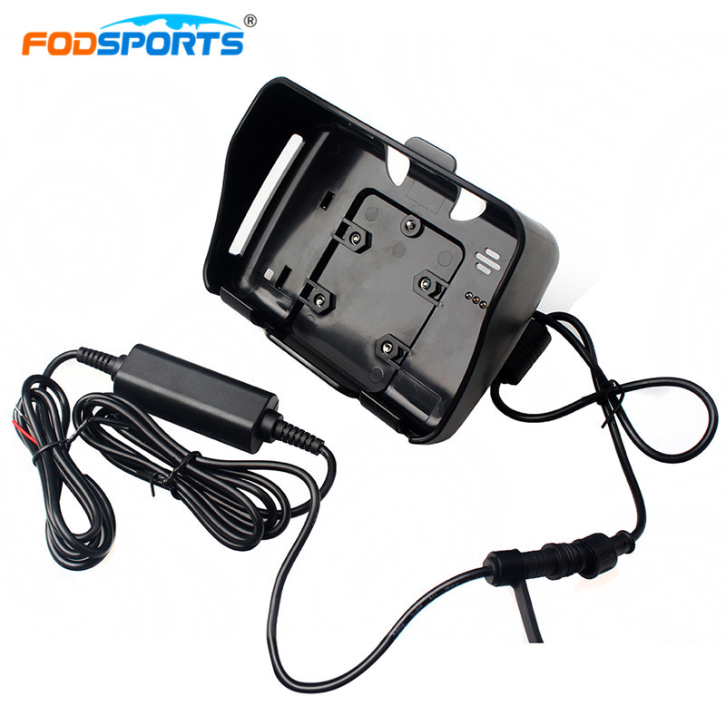 Fodsports motorrad gps zubehör 1 stücke Wiege Halfter mit 1 pc Energie kabel für 4,3 zoll Motorrad GPS Navigation
