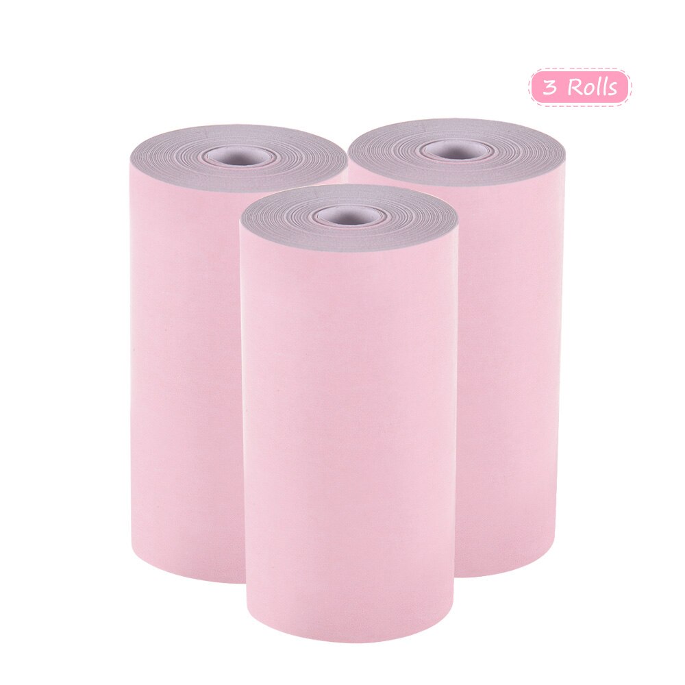 Farbe Thermische Papier 3 Rolle 57*30mm (2.17*1,18 in) rechnung Erhalt Foto Papier Klar Druck für A6 Tasche für Mini Foto Drucker