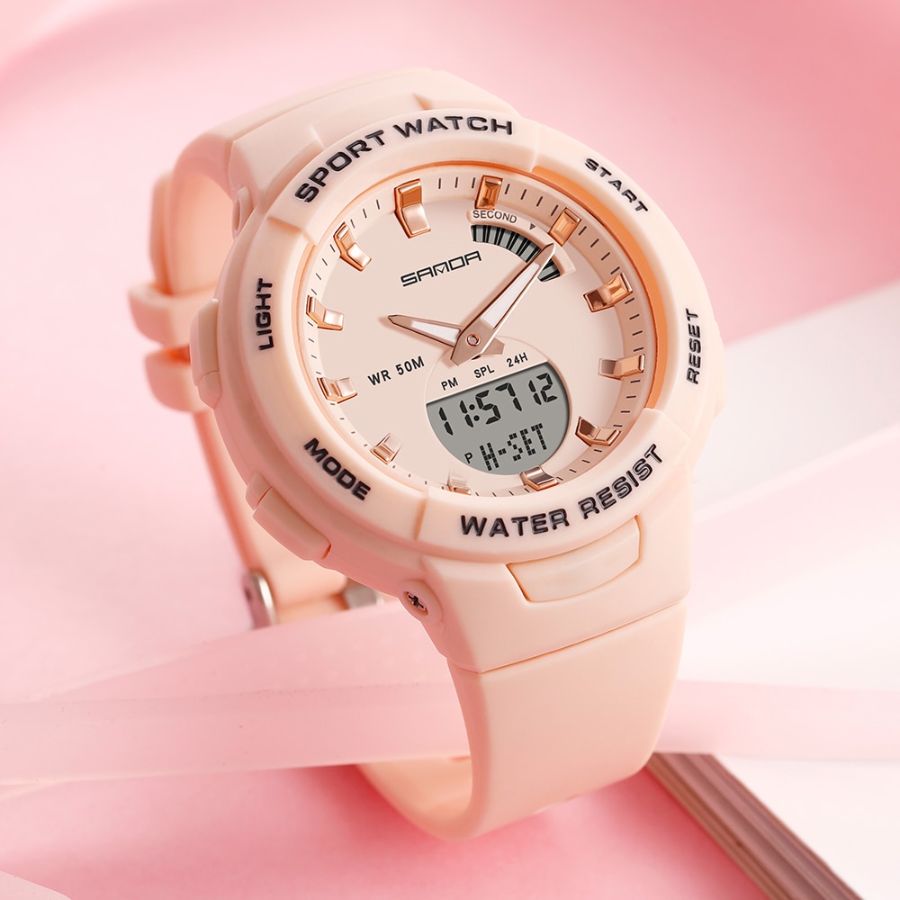 Sanda Weibliche Sport Uhr Frauen Berühmte Luxus Marken Elektronische Uhr Damen Handgelenk Uhren relogio digitale feminino