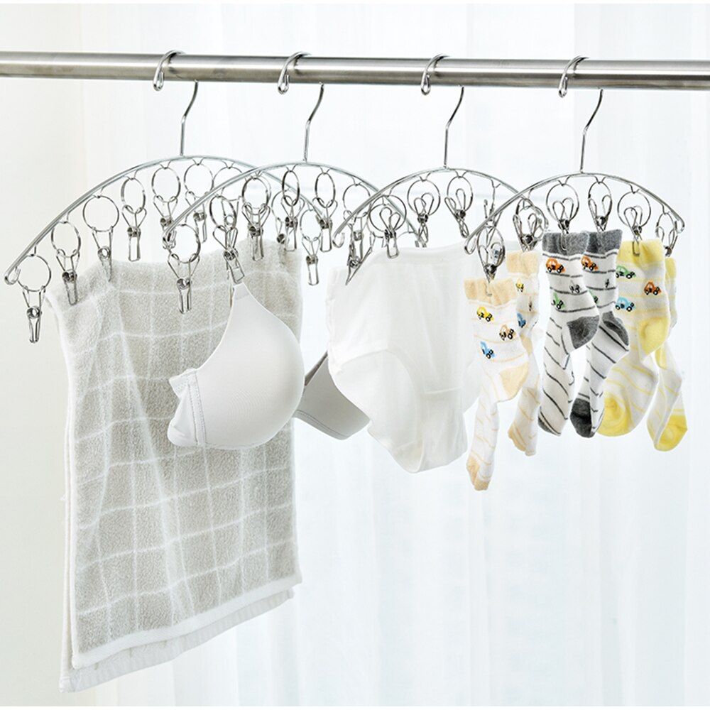 Kleidung Trocknen Gestell Multi-funktions Unterwäsche Socken Kleidung Clip Gestell Edelstahl Winddicht KleiderbüGel