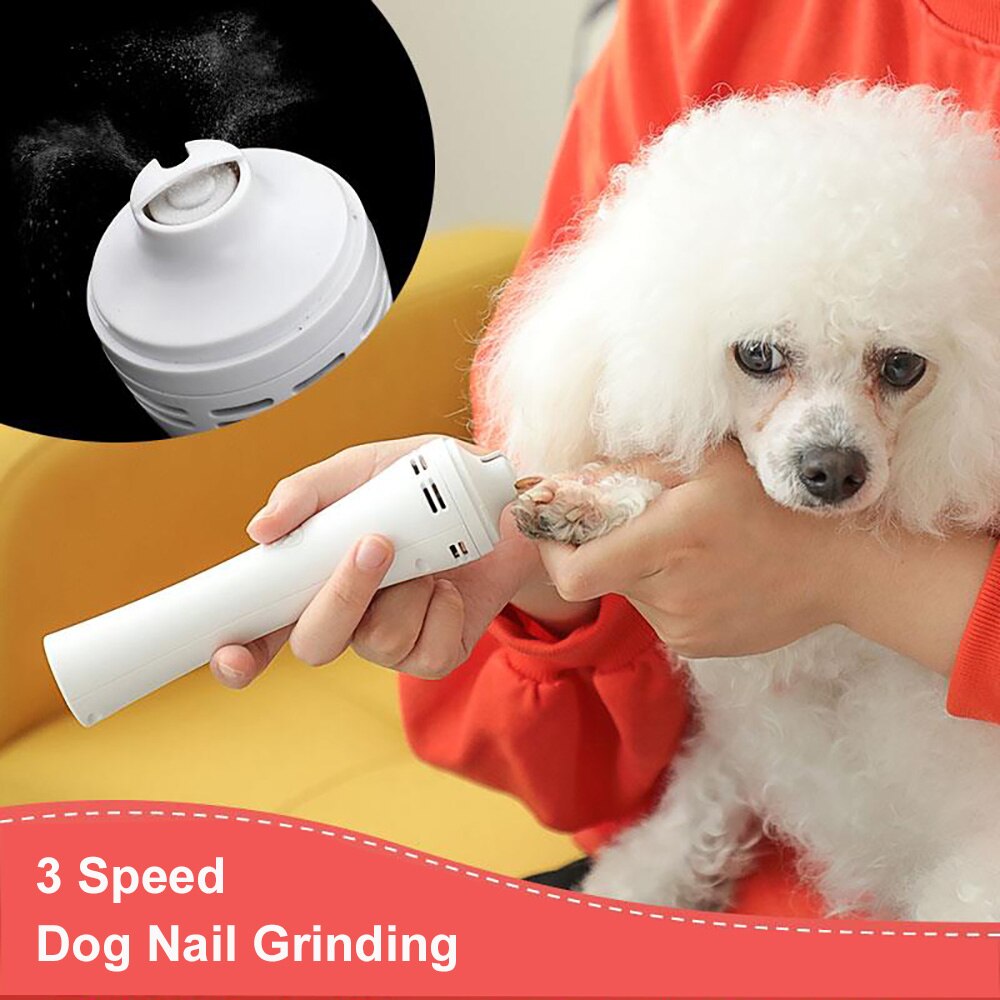 Ruhig Haustier Nagel Schleifer Niedrigen Vibration USB Nagel Schneider Für Große Mittel Hunde Pfote Polieren Maschine Elektrische Katze Klaue Schleifen haustiere