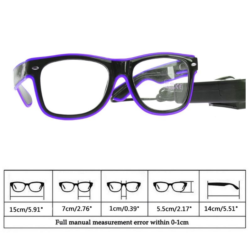 EL Draht Brille glühen Kühlen Brille LED Leucht Sonnenbrille Party Brille Für freundlicher Party Verein Bühne Disko