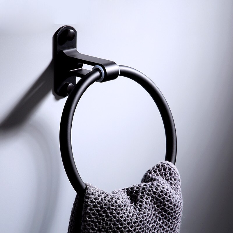 Schwarz Handtuch Ring, Handtuch Gestell, Europäischen Wc, Rund Handtuch Hängen Ring Antike Schlecht Zubehör, europäische Schlecht Handtuch