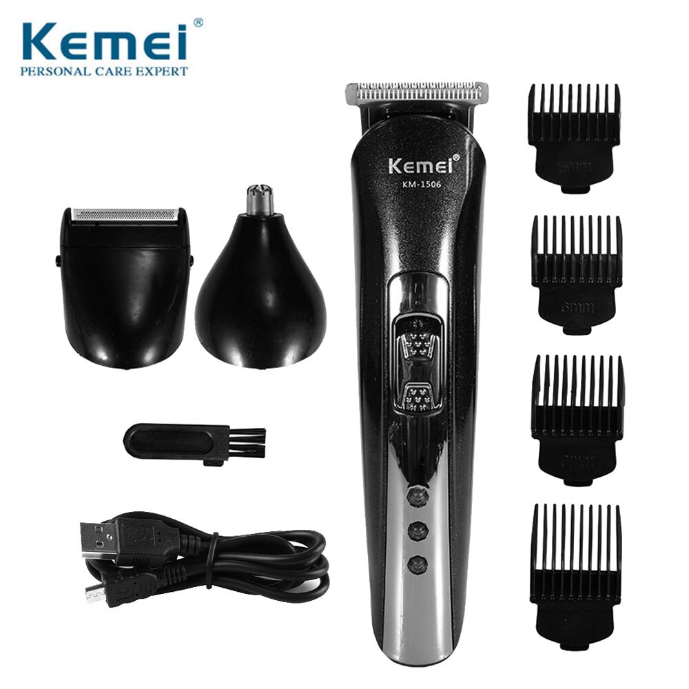 KEMEI Wiederaufladbare Haar Haarschneidemaschine für Männer Wasserdichte Drahtlose Elektrische Rasierer Bart Nase Rasierer Haar Trimmer Schönheit Werkzeug einstellen