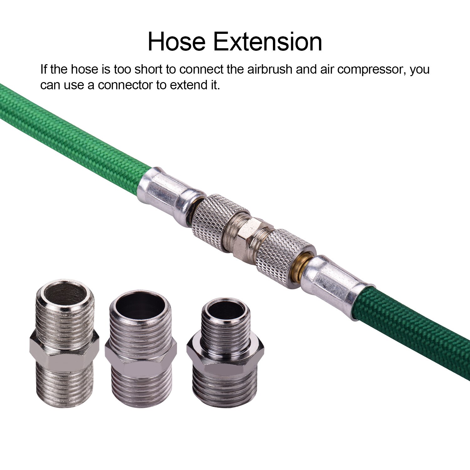 9 stücke Airbrush Adapter Bausatz Multi-Größe passend zu Anschluss einstellen für Airbrush luft schlauch Kompatibel mit Dachs Paasche Airbrush