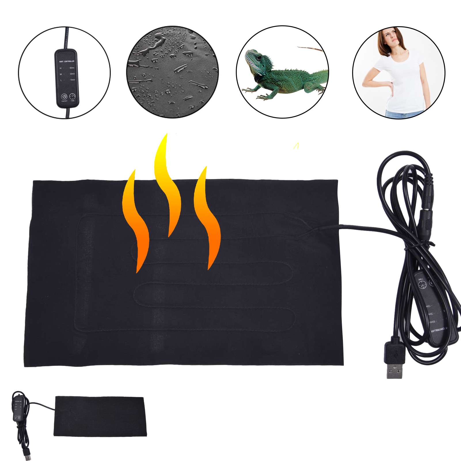 Wasserdicht 3 aufbringen Heizung Pad Wärmer Elektrische Heizung Pads Reptilien Klettern Wärme matt Verstellbaren matt Für Tuch Fuß Wärmer