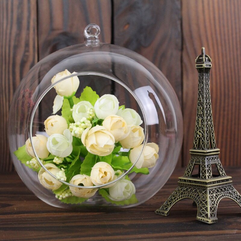 kreative Hängen Glas Ball Vase Blume Blumentopf Terrarium Container Heimat Sekretariat Dekor Hängen Glas Vase FP8