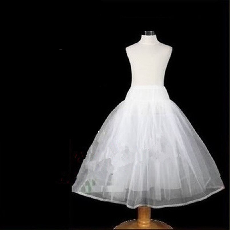 Lange Krinoline Unterrock Petticoat für freundlicher Blume Mädchen Kleid Real Foto Keine Reifen Zubehör Taille bis zum Saum 65 cm Jupon enfant