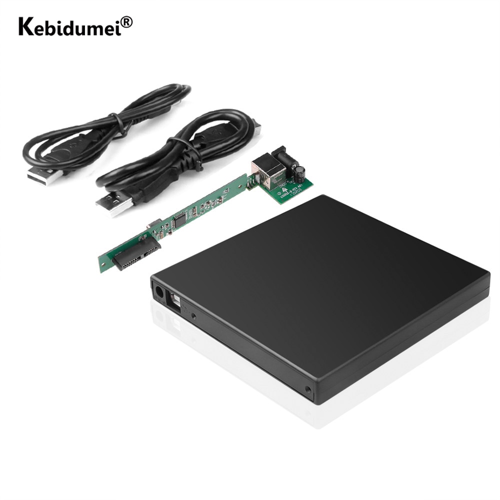 12,7mm USB 2,0 SATA externe laufwerk DVD CD DVD-Rom fallen Stock Kasten für Laptop Notizbuch Externe Tragbare festplatte HDD Gehäbenutzen