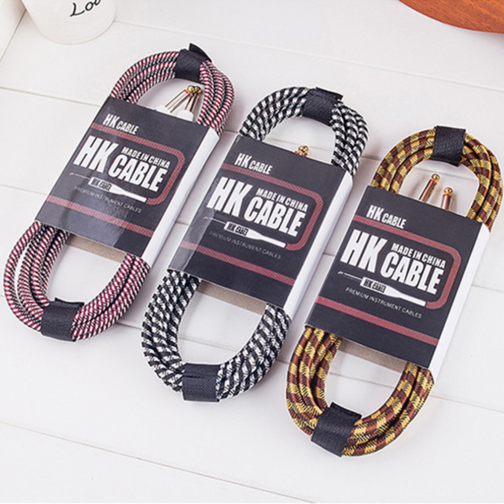 Gelegentliche Farbe Elektrische Gitarre Kabel Draht Kabel 3M 5M 10M Kein Lärm Abgeschirmt Bass Kabel Für Gitarre verstärker Musical Instrumente