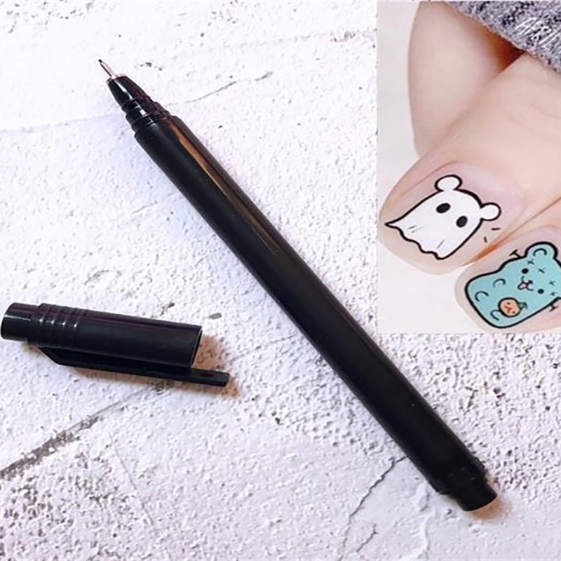 Nagel Kunst Graffiti Stift Wasserdicht Blume aufbringen Malerei Zeichnung Liner Pinsel DIY Polnischen Nagel Stift Feine Manikübetreffend Werkzeuge