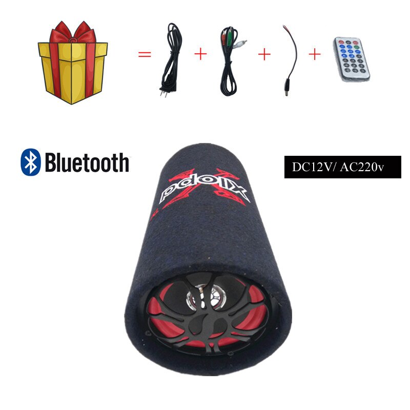 100W 5 Zoll Aktive Lautsprecher Bluetooth HiFi Stereo Audio- Auto Leistungsstarke Subwoofer DC12V AC220V Runde Lautsprecher Schwarz Teppich Zubehör