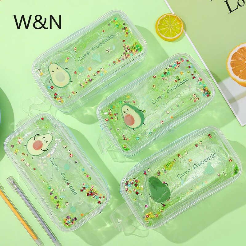 Avocado Bleistift fallen Für Mädchen Kawaii Öl Estuches Schule Bleistift Kasten Große Pencilcase Kosmetik Tasche Schule Liefert Schreibwaren