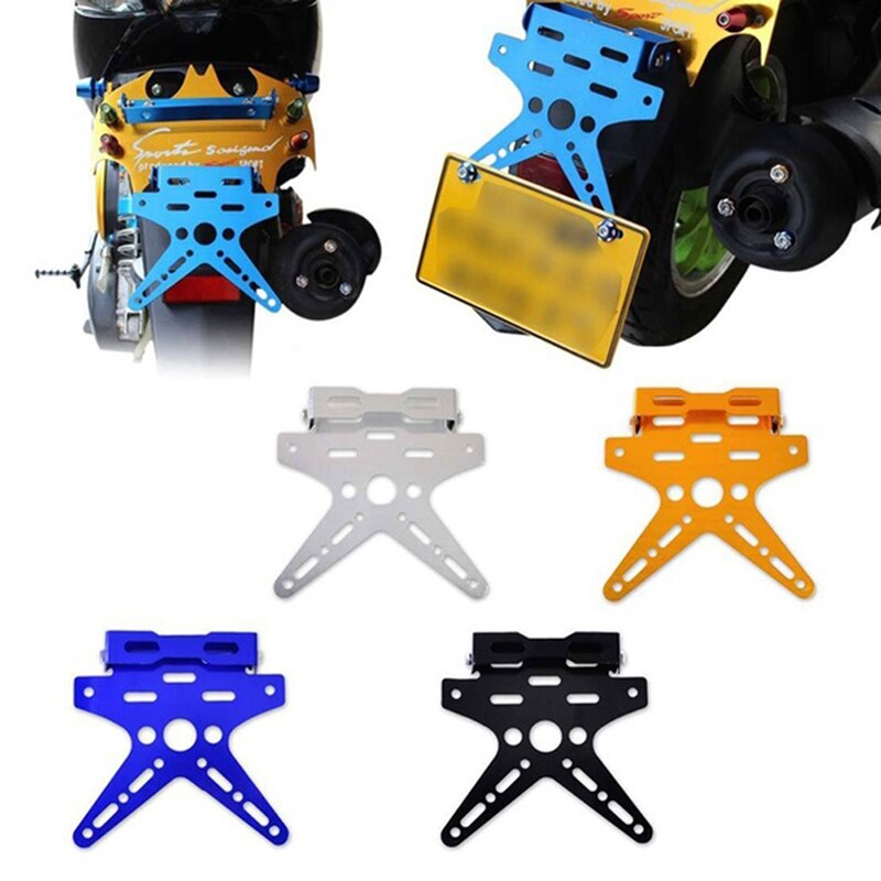 1PC Universal- Eingestellt Motorrad Kennzeichen Halfter Halterung Registrierung Anzahl Platte Abdeckung Aluminium Legierung