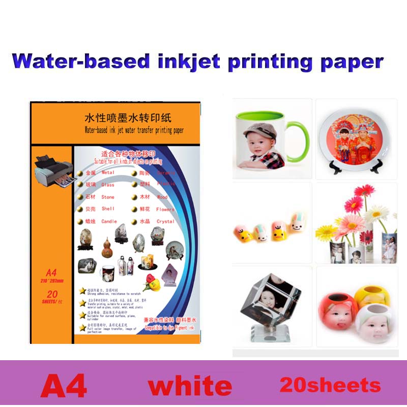 Inkjet Wasser Rutsche Aufkleber Transfer Papier A4 Größe DIY Nagel Aufkleber transparent Farbe Druck Papier Inkjet Waterslide Aufkleber Papier