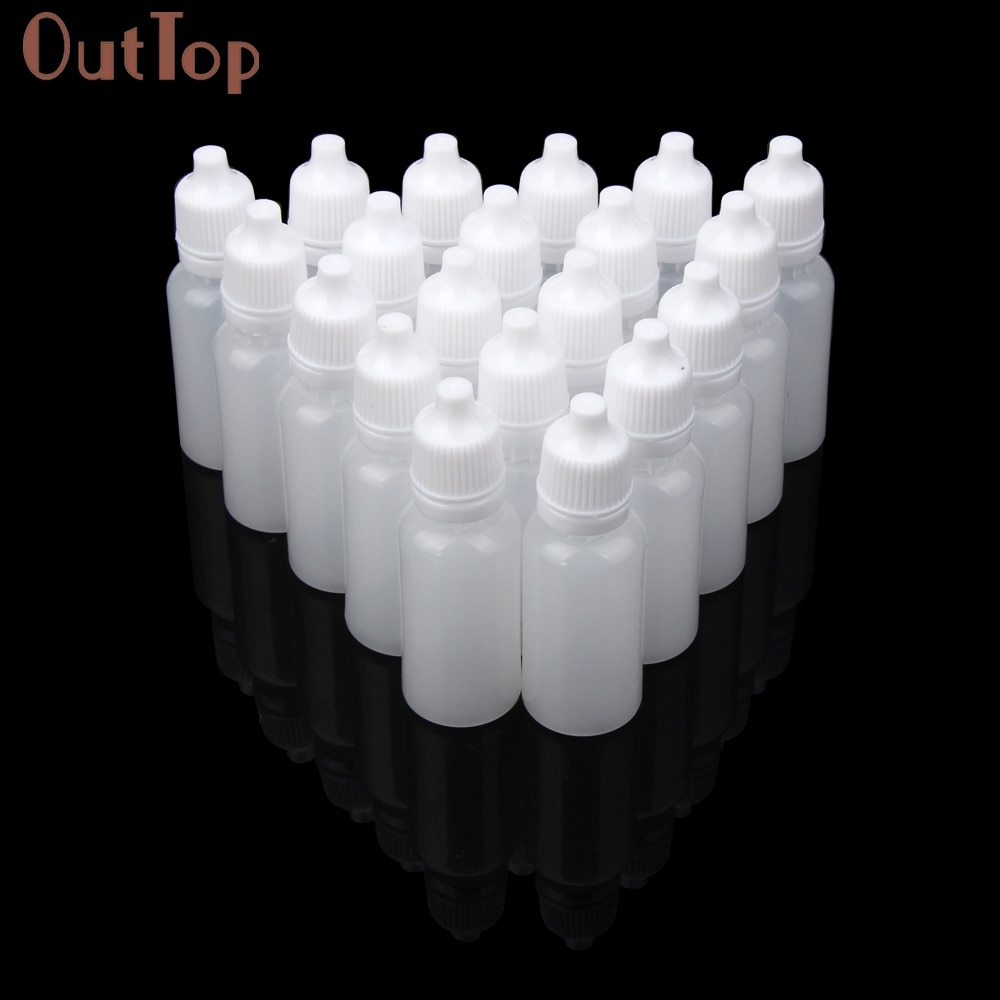 OutTop 100Stck 5ml/10ml/15ml Leere Plastik Squeezable Tropf Flaschen Auge Tropfer Flüssig Nachfüllbar flaschen DEC19