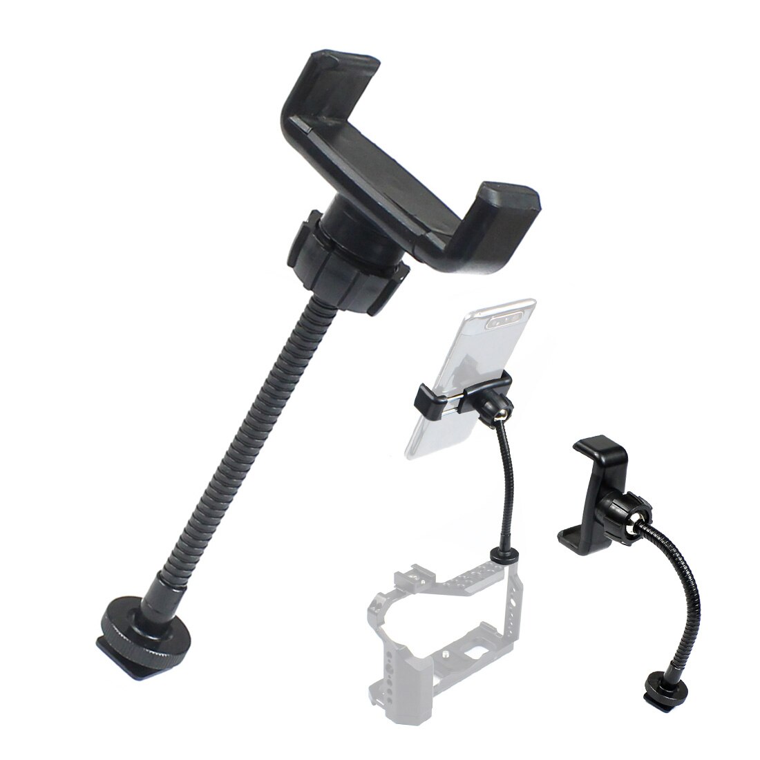 Metall flexibel Arm Drehbare Kopf praktisch Clip Halfter Handy, Mobiltelefon Selfie Live Halfter Halterung 1/4 Kalten Schuh Stativ Blitz Licht